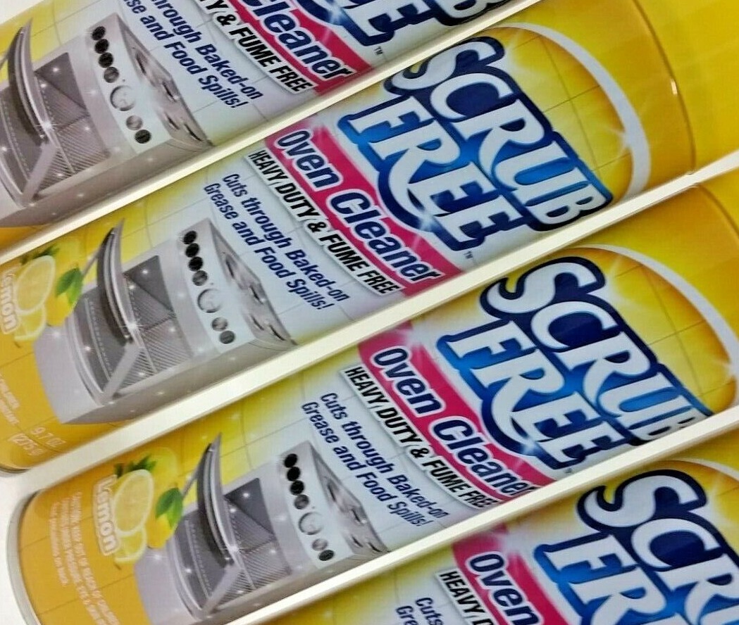 5 X Scrub Free Oven Cleaner Heavy Duty & Fume Free Cuts Through Baked On 9.7 oz
