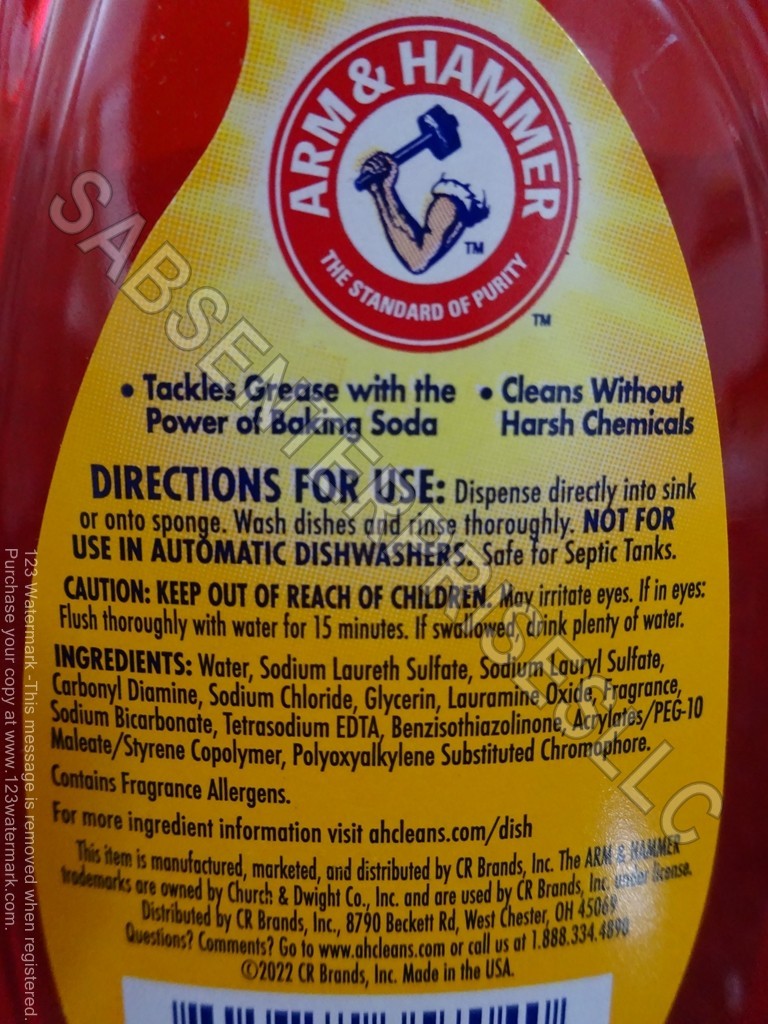 9 Arm & Hammer CRISP APPLE Scent Dishwashing Liquid Dish Soap 7.2 FL oz. NEW