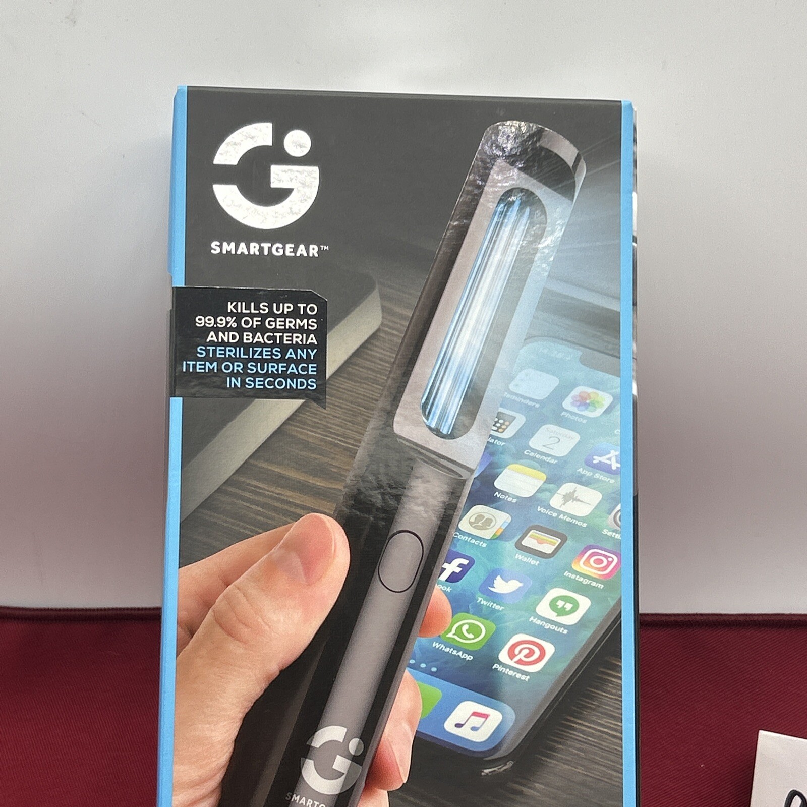 Smartgear Led Sterilization Wand New In Box Eliminates 99.9% Germs And Bacteria