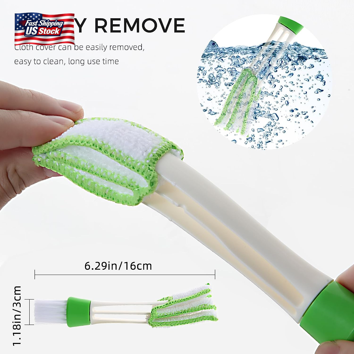 4Pcs Window Venetian Blind Cleaner Duster Tool,Washable 7 Fingers Dusting Cleane