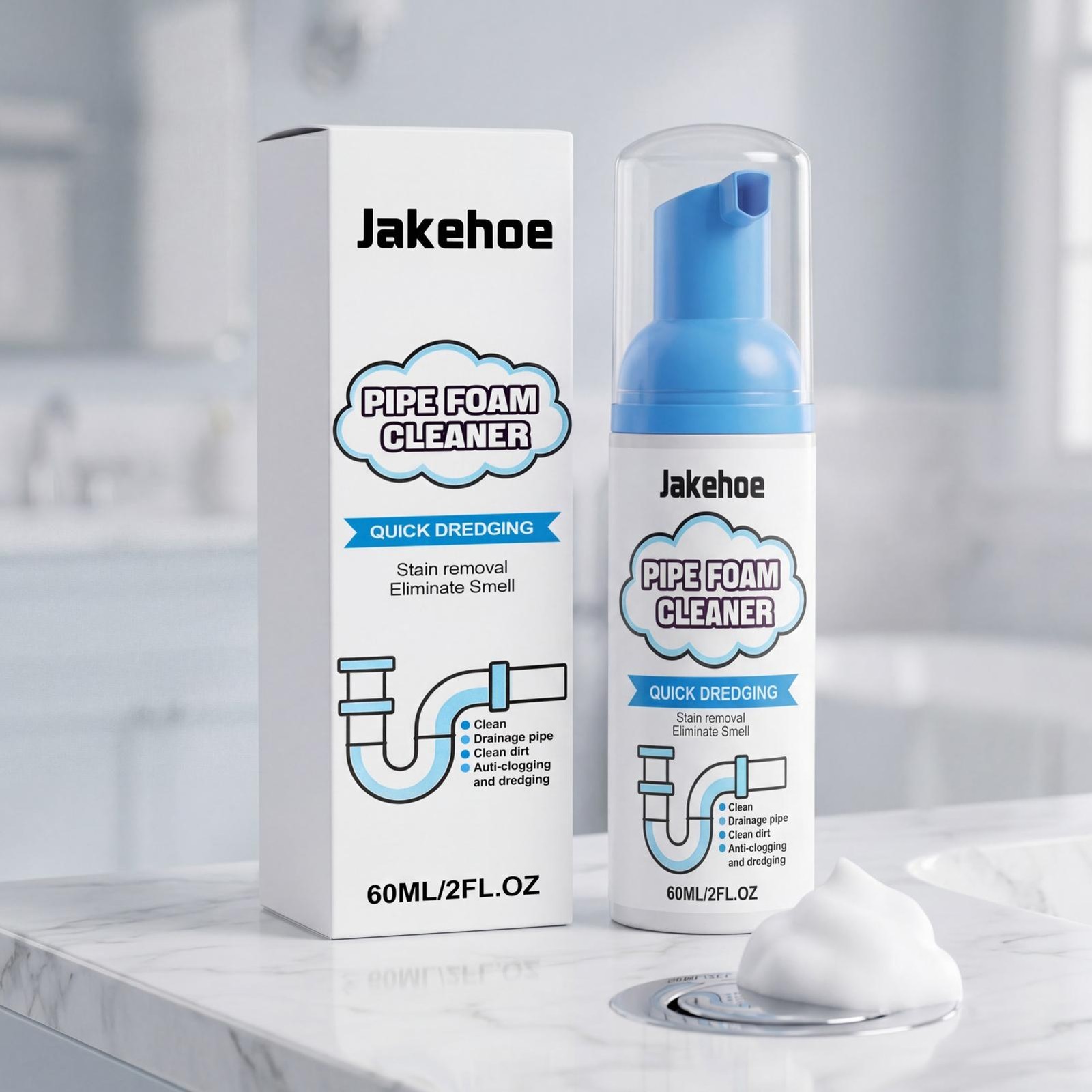 60ml Bubble Foaming Cleaner For Drain Pipe Sink Cleaning Toilet Foam Cleaner