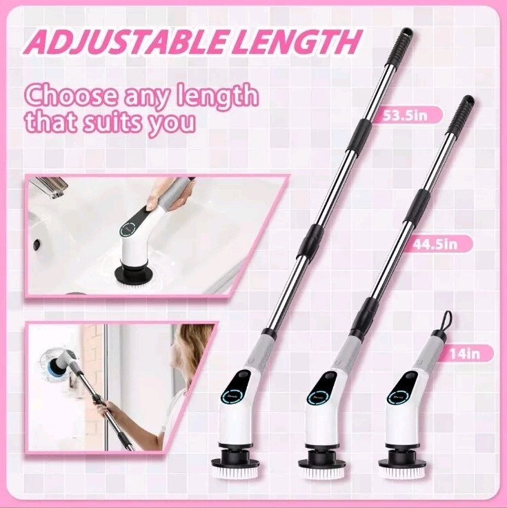 Dovety 9 In 1 Electric Spin Scrubber Cordless Cleaning Brush Scrubber CB-02