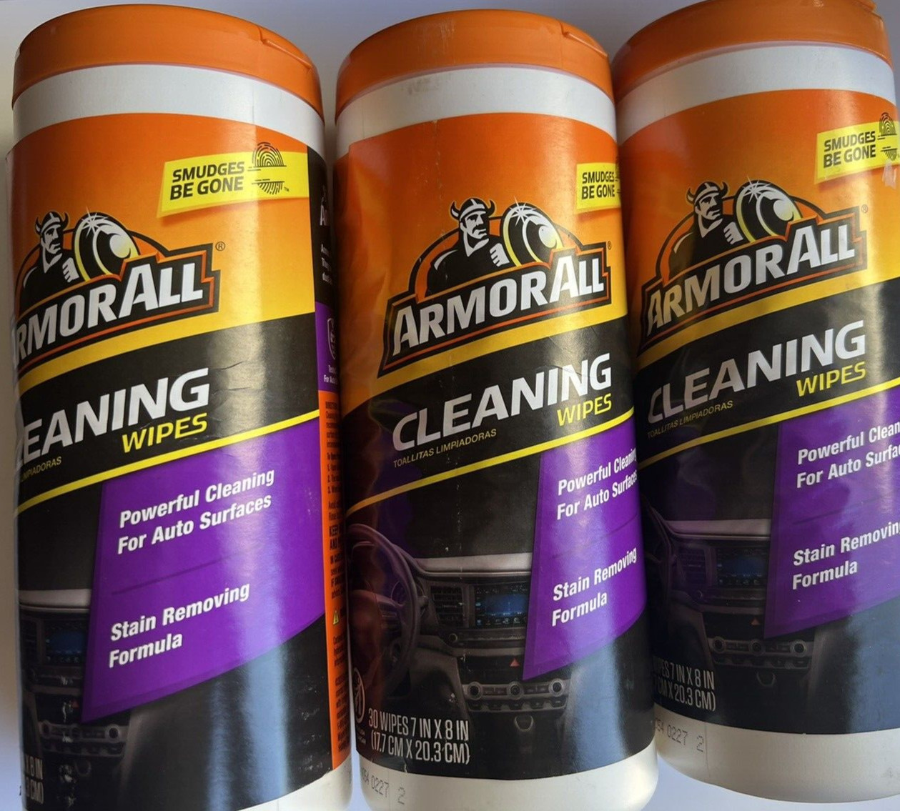 Armor All Interior Car Cleaning Wipes Car Wipes for Dirt and Dust 30Ct Each Lot