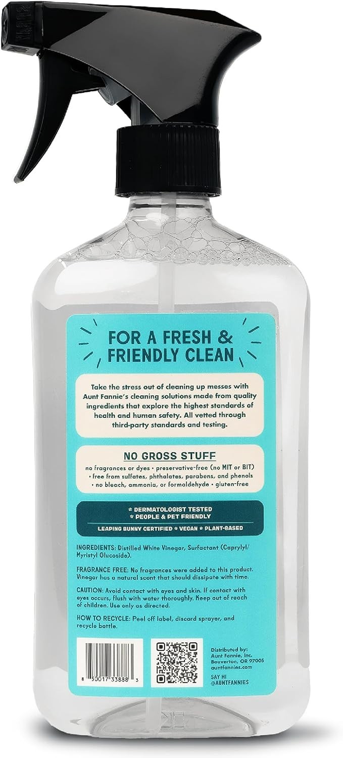 Natural Vinegar-Based Cleaner – Non-Toxic & Cruelty-Free, Fragrance-Free Spray
