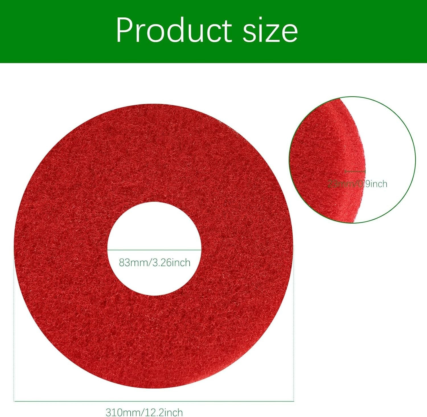 12″ Orbiter Cleaning Pads 2 Pack for Oreck ORB550MC Floor Machine