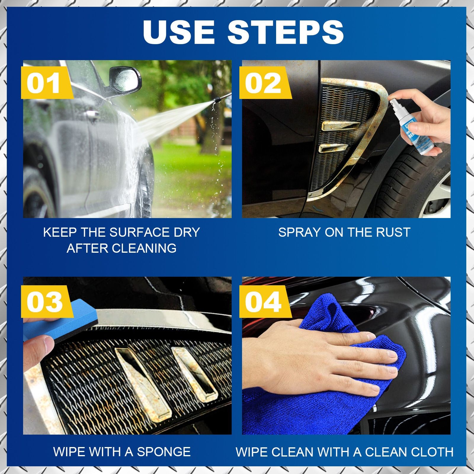 OUHOE Rust Eraser Spray -Ultimate Auto Rust Stain Cleaner for Your Vehicle 100ML