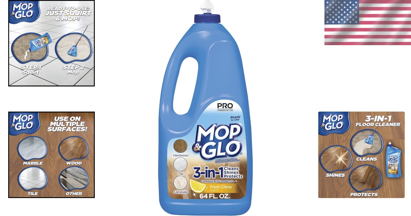 Multi Surface Floor Cleaner Citrus Scent 64 Oz Quick Shine Safeguard