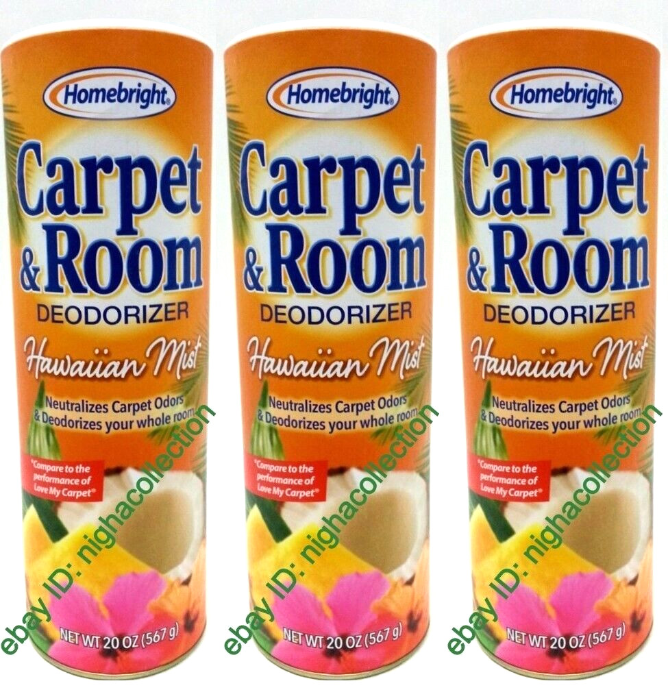 LOT 3 x H.Bright Carpet & Room Deodorizer HAWAIIAN MIST 20 Oz Each SEALED