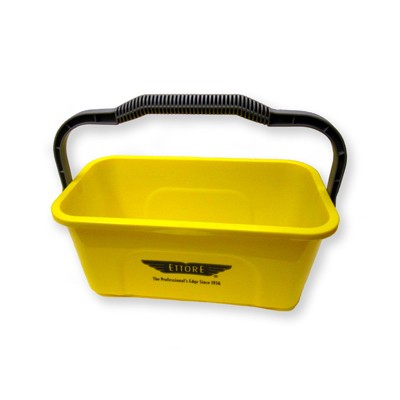 Bucket, Rectangular, Yellow Plastic, 3-Gallon – 86000
