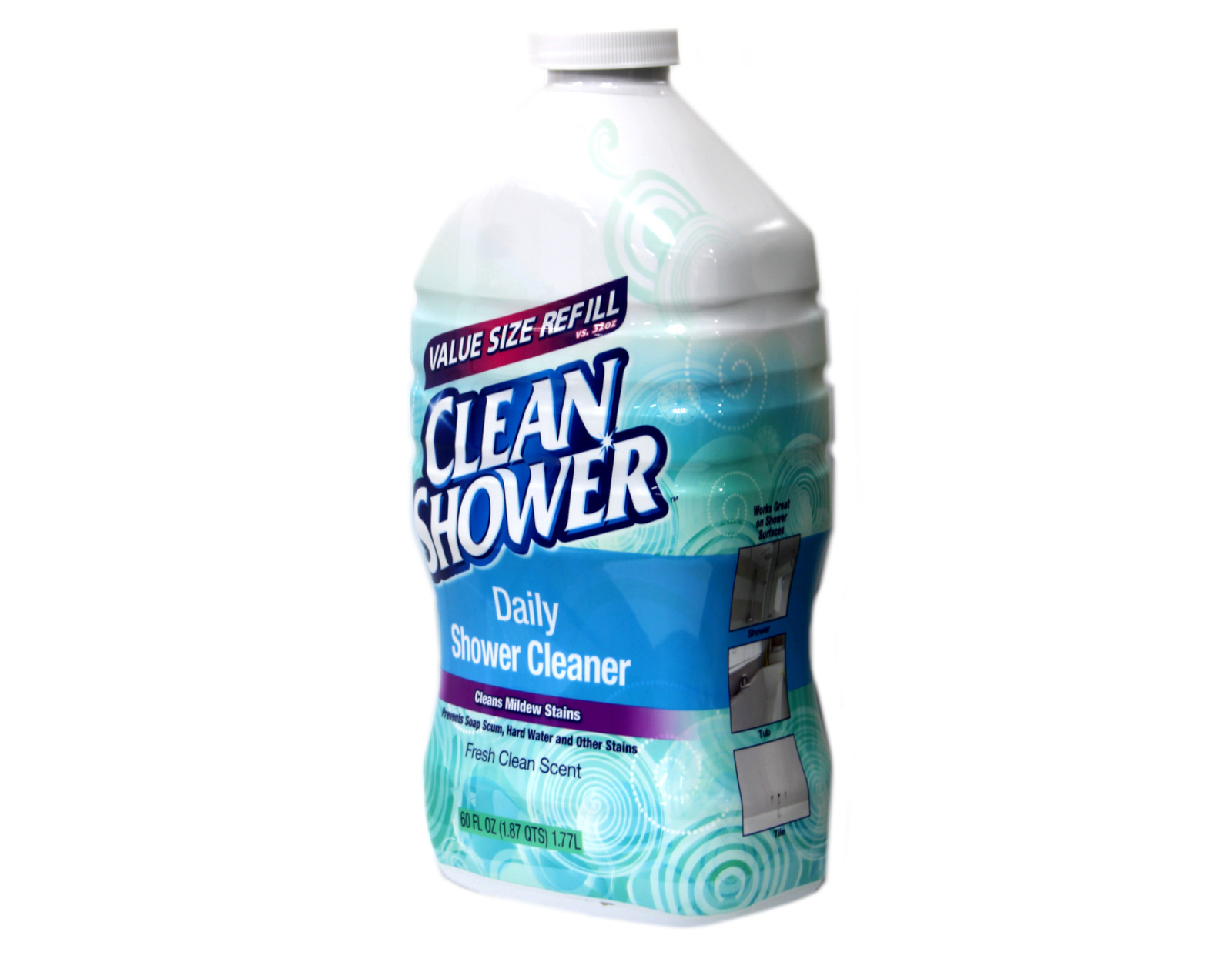Clean Shower Daily Shower Cleaner Refill, 60 fl oz – Pack of 4