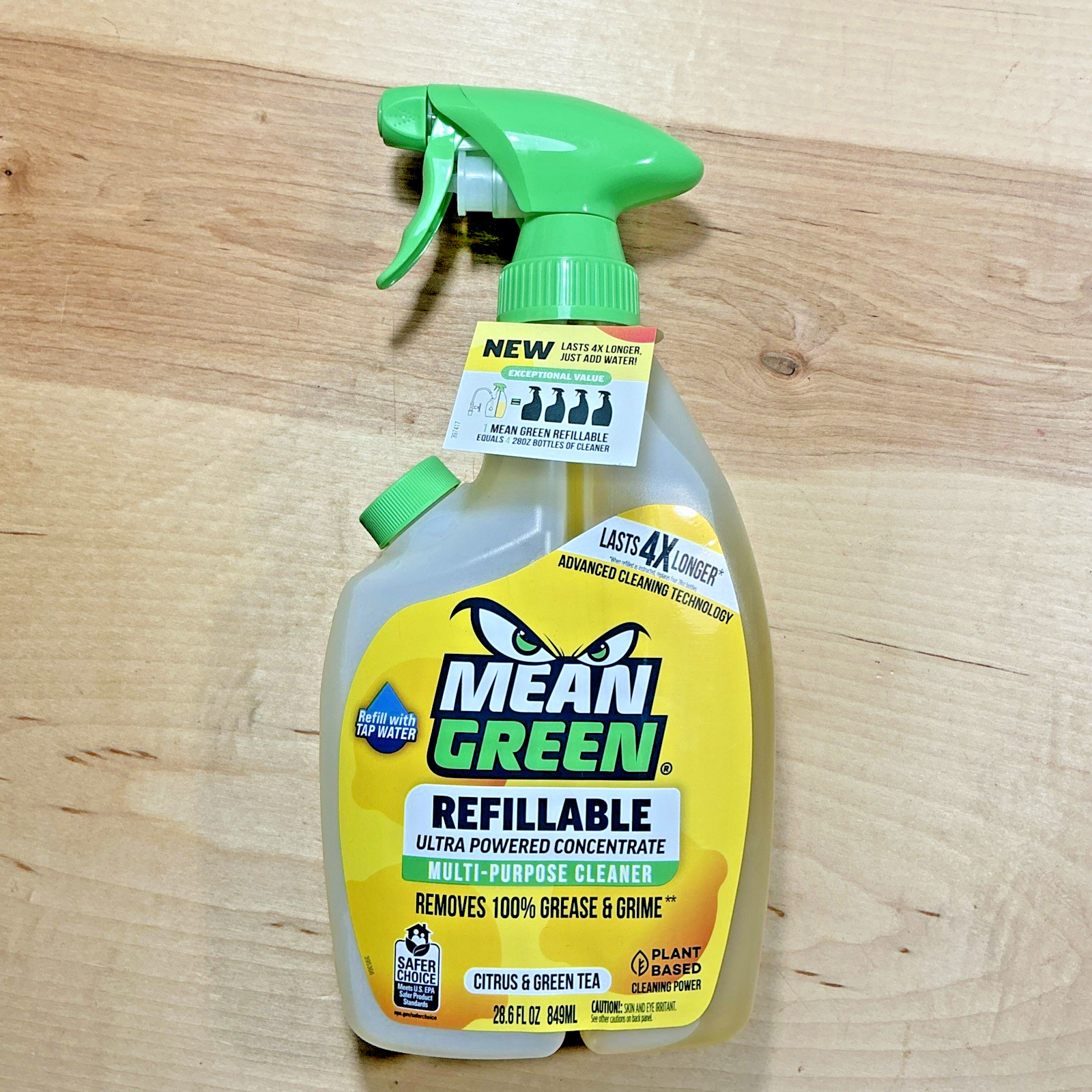 Mean Green Refillable Cleaner 28.6oz LARGE SIZE Citrus Spray Bottle New