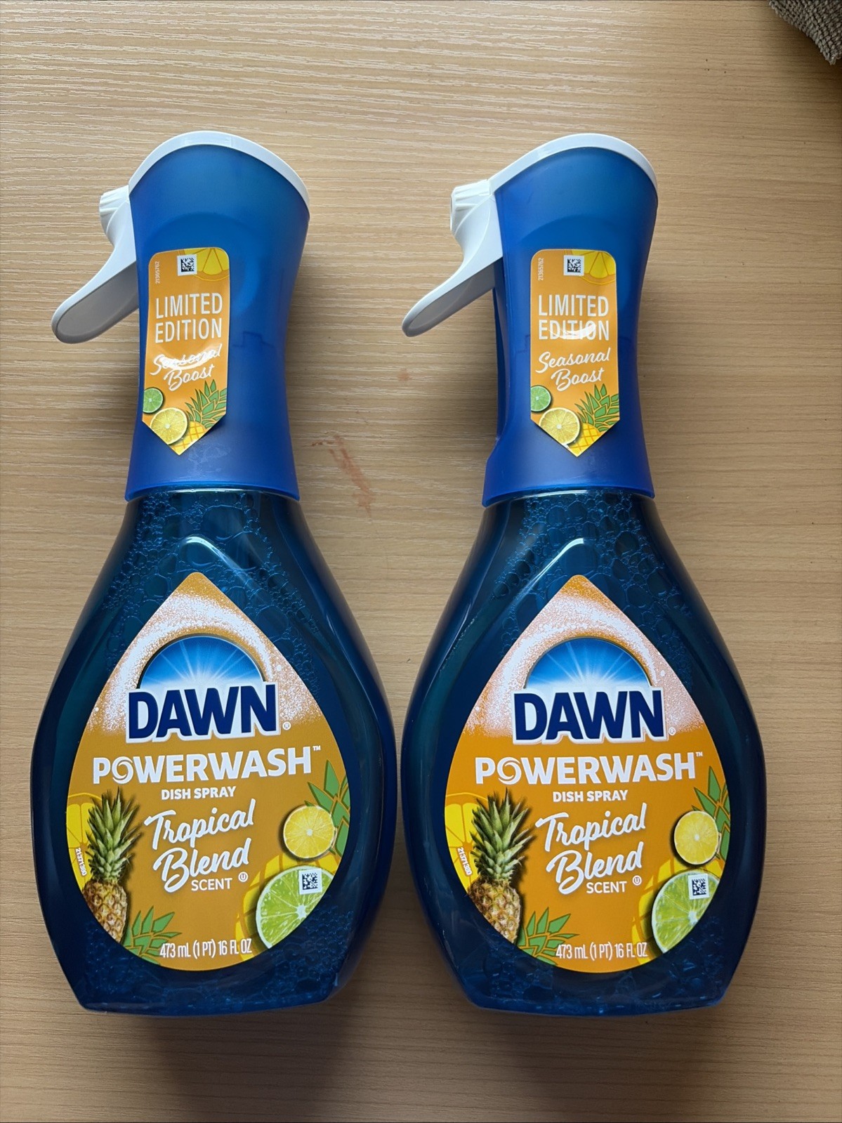 (2) Dawn Platinum Plus Powerwash Dish Spray Tropical Blend Scent 16oz