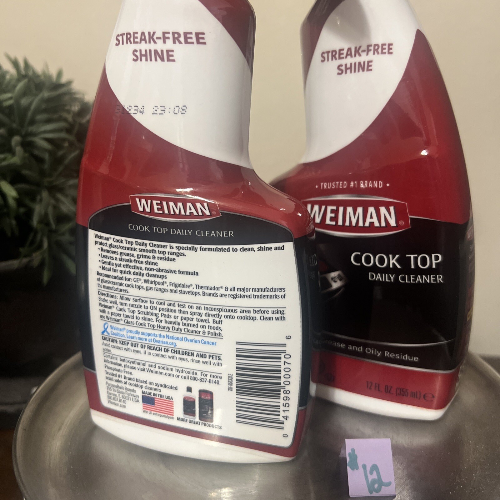 2-Pack~ WEIMAN Glass Ceramic Stove Range COOK TOP DAILY CLEANER Polish & Protect