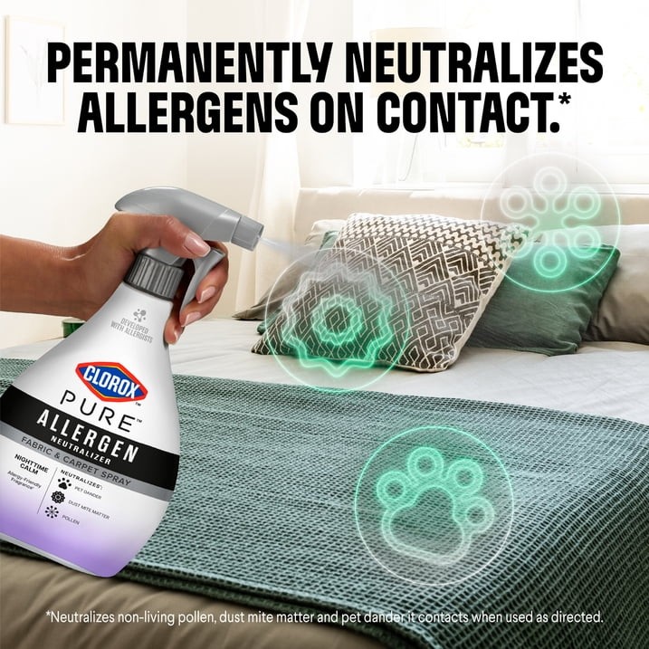 Clorox PURE Allergen Neutralizer Fabric & Carpet Spray, Nighttime Calm, 26 fl oz