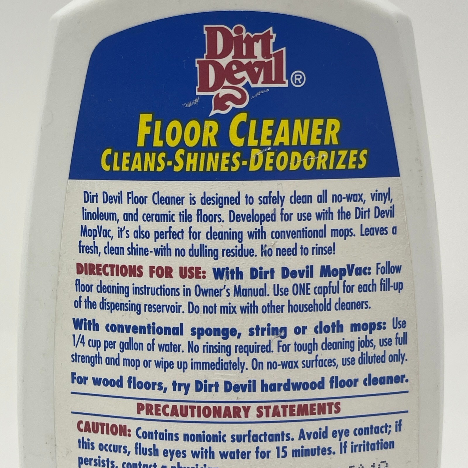 Dirt Devil Floor Cleaner 16 oz. Bottle Liquid for MopVac SHIPS FAST