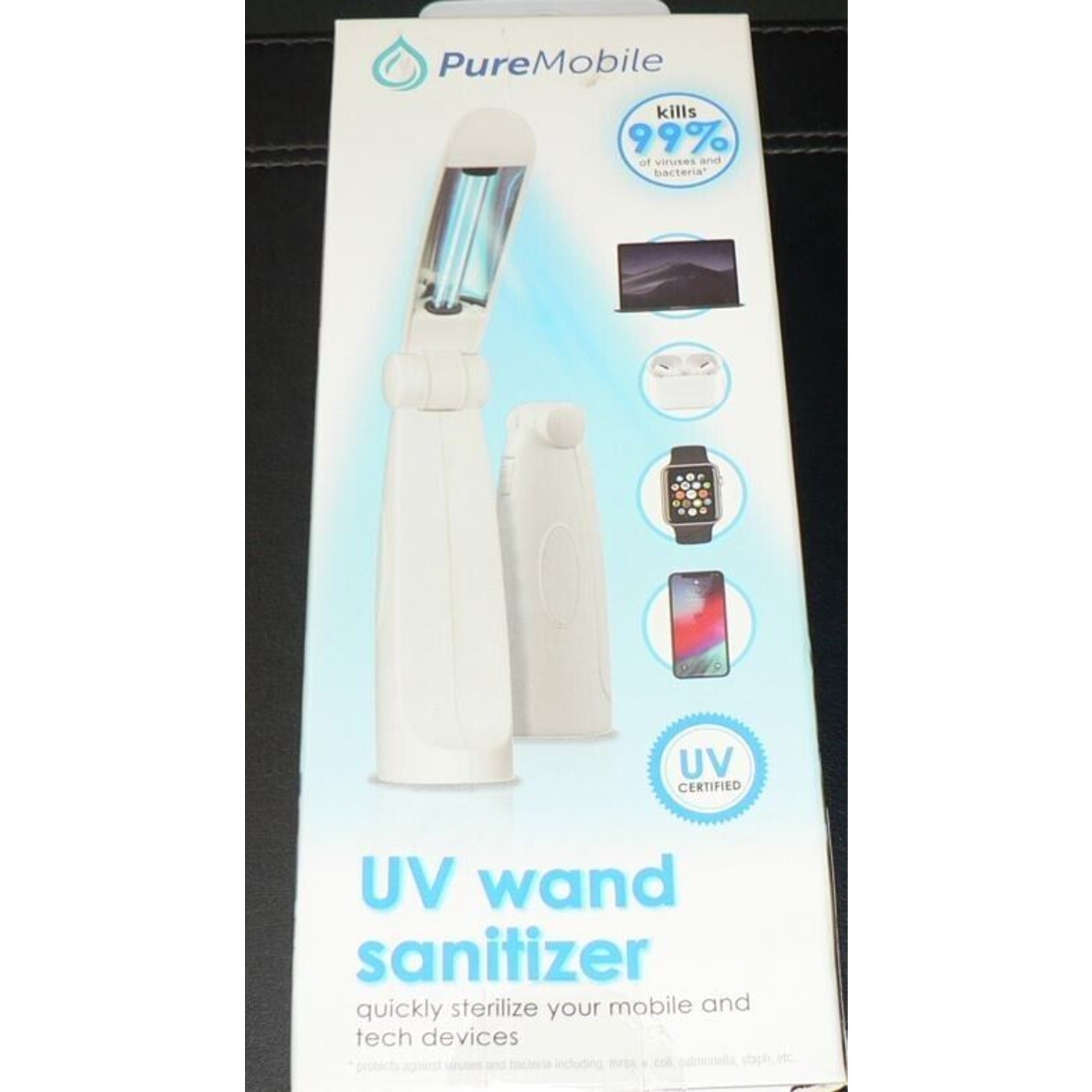 Pure Mobile Handheld Sanitizer Wand in White MSRP $20