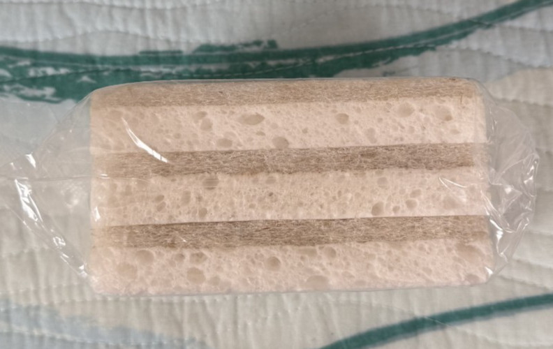 Cares Plant Based Household Cleaning Sponge Hypoallergenic 3 Pack Ivory NEW