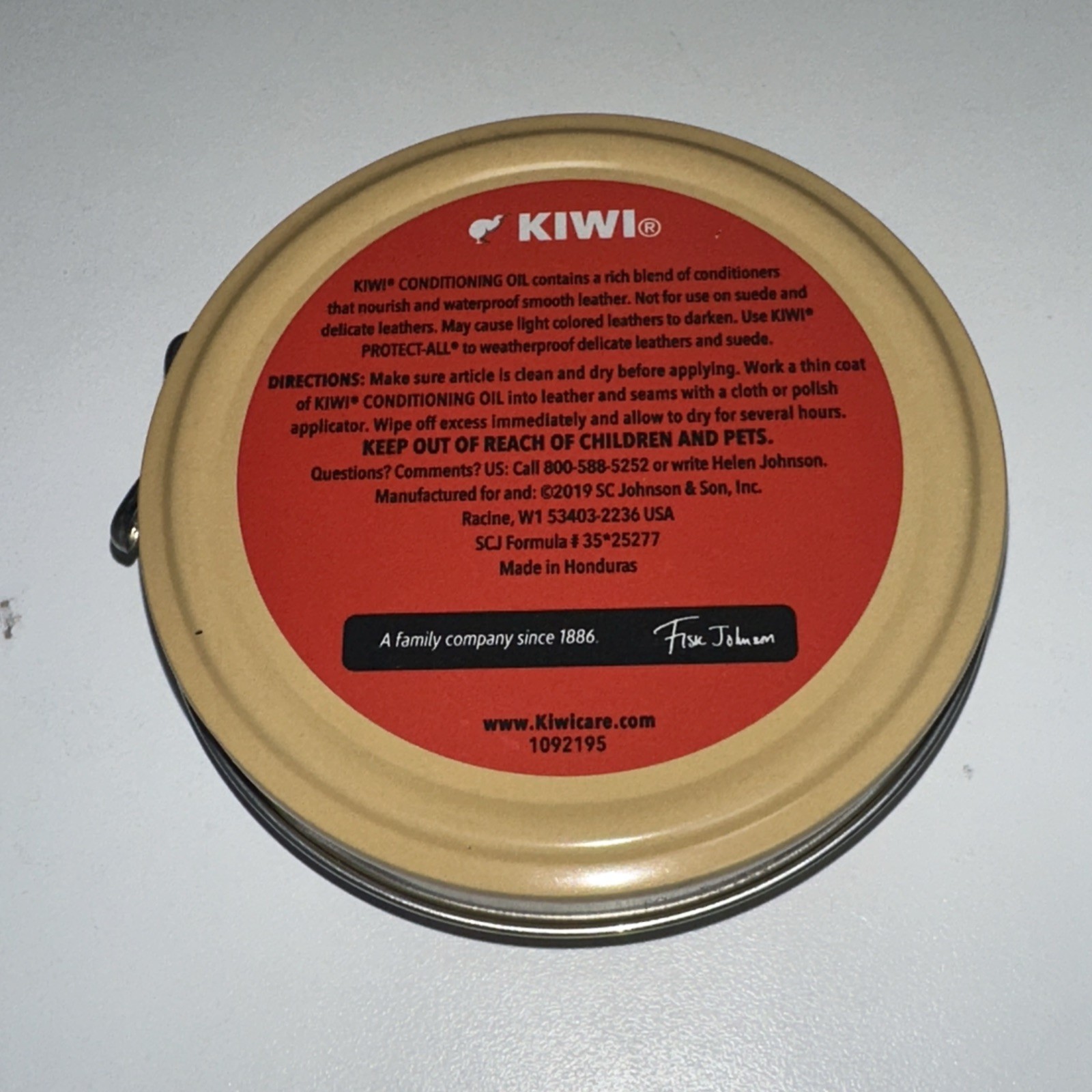 PACK OF 2-Kiwi CONDITIONING OIL- Leather Care 74g Nourishes Waterproofs Leather
