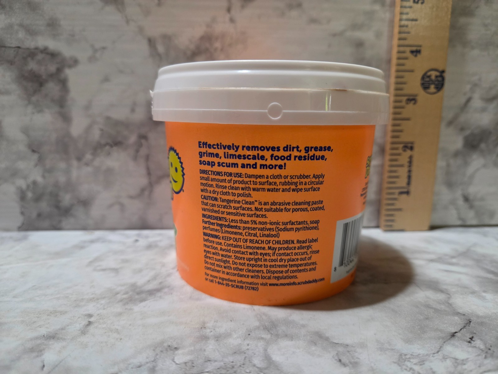 Scrub Daddy Tangerine Clean Natural Cleaning Paste Fresh Orange Scent 17.6 OZ