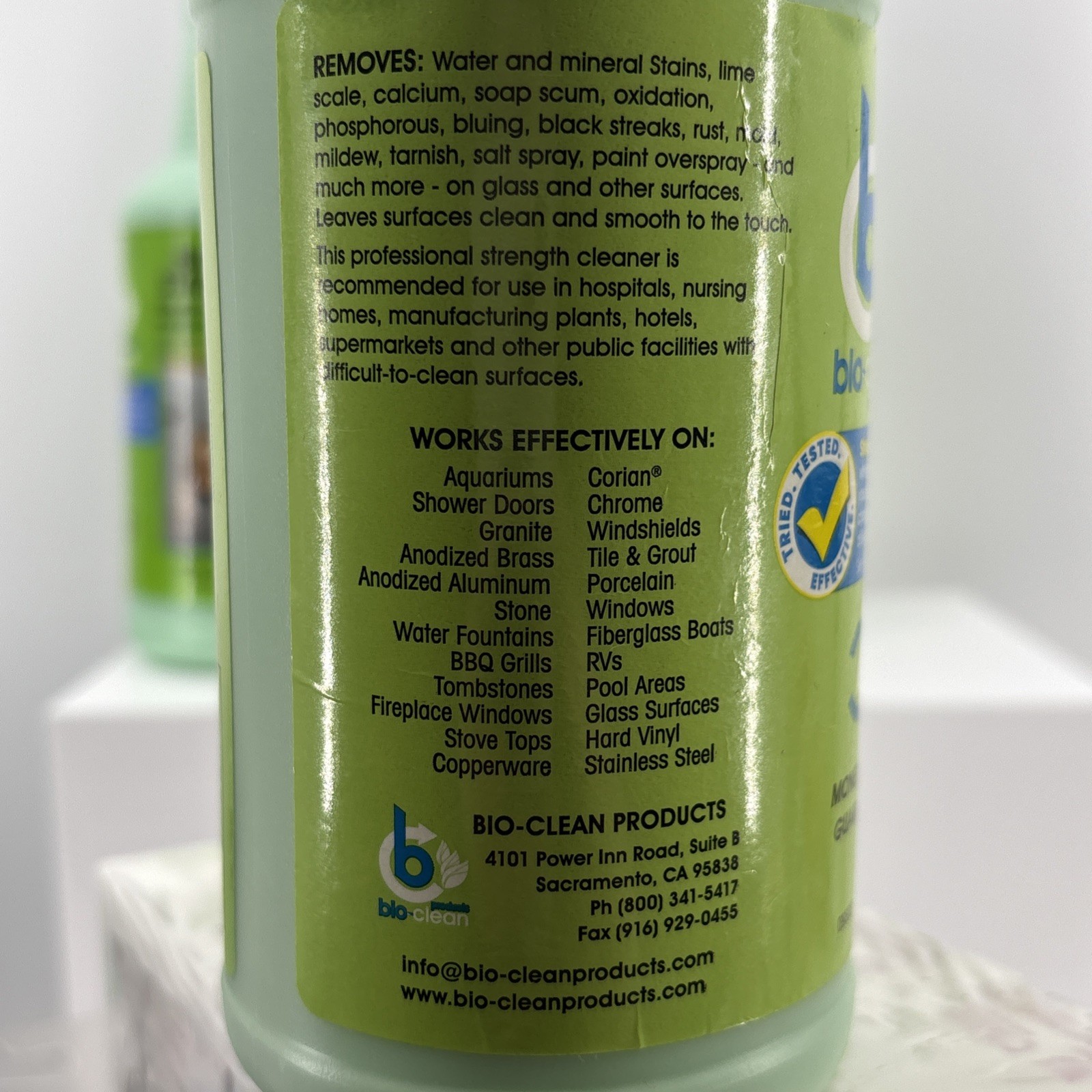 4 Bioclean Hard Water Stain Remover Cleans & Seals 20.3 oz Bottles (Lot Of 4)