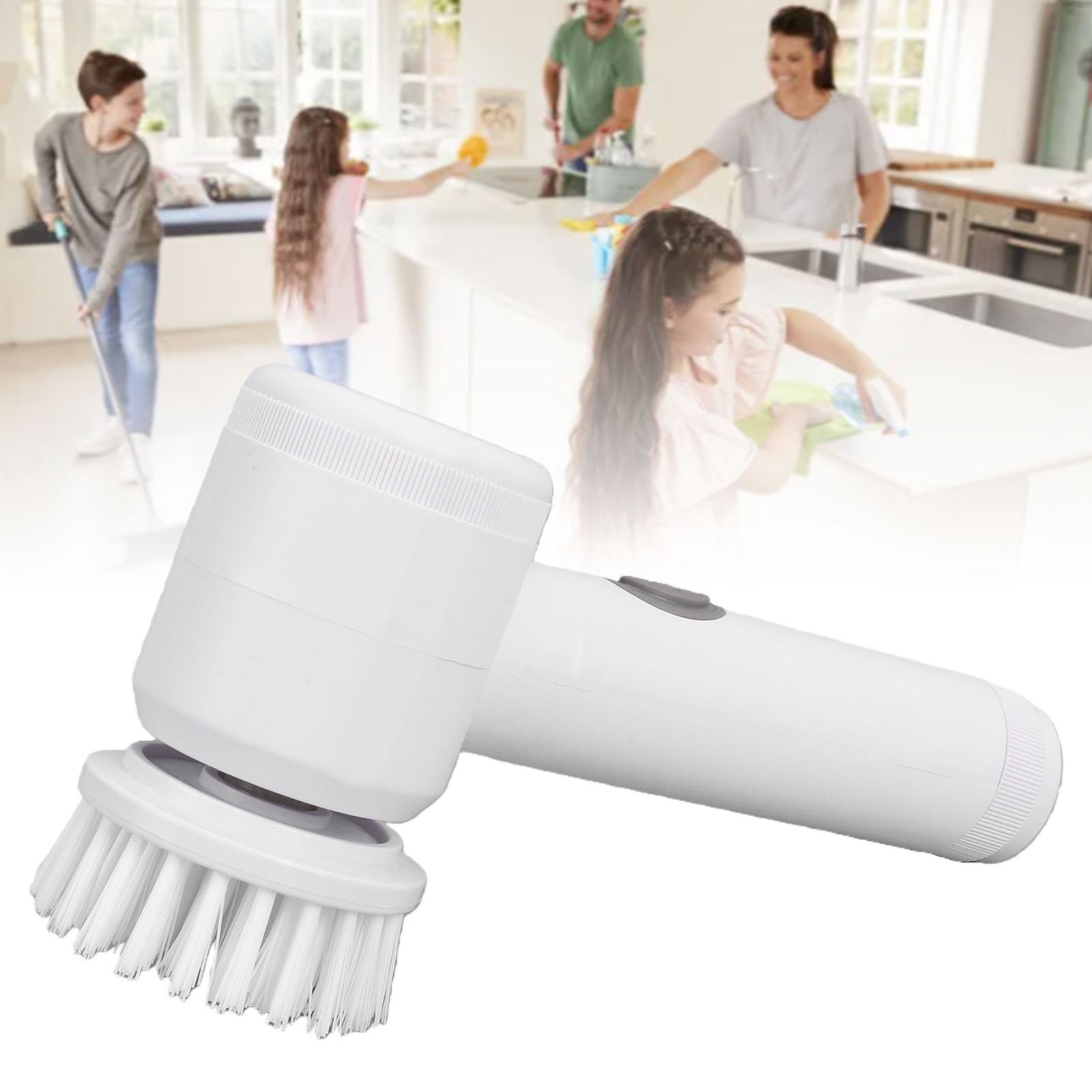Cordless Electric Shower Scrubber With 7 Replaceable Brush Heads V1