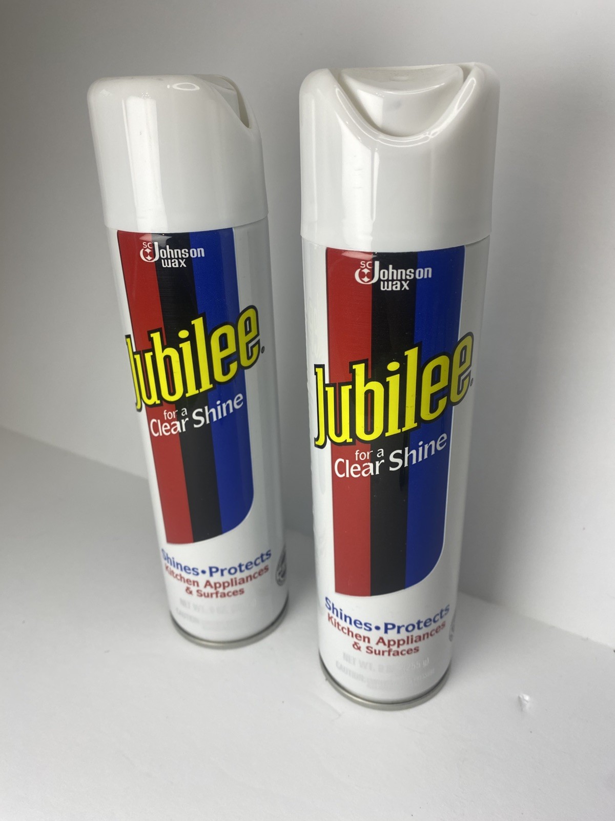 VTG Jubilee Clear Shine Johnson Wax Kitchen Appliance Polish Surface Set of 2