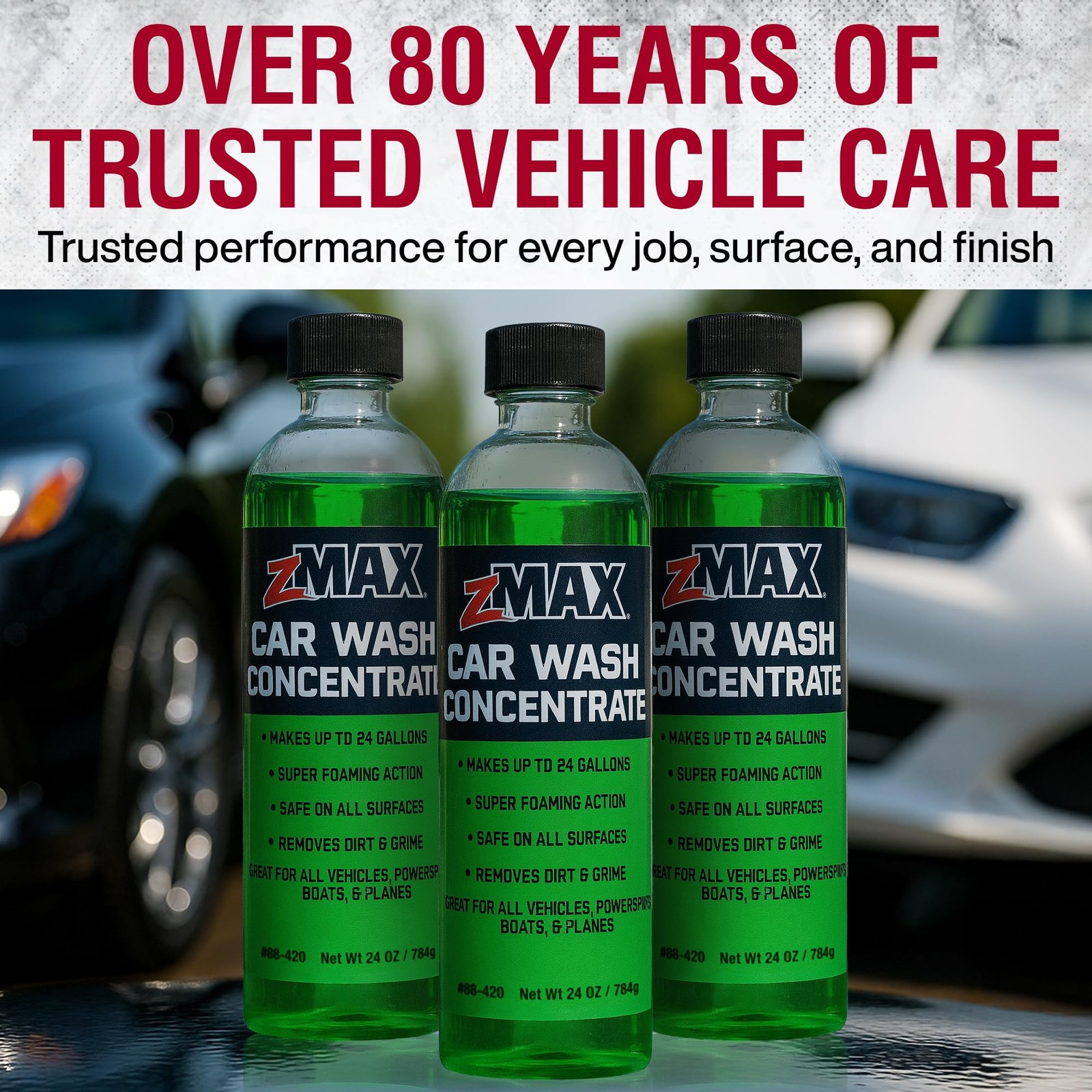 Car Wash Concentrate, 24oz – Car Wash Soap with Clean and Neutral Scent – Saf…