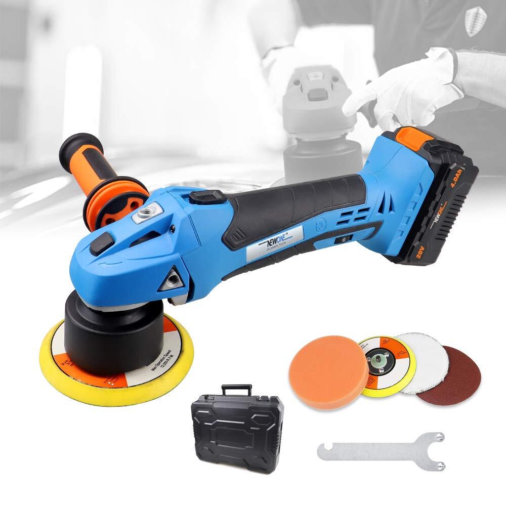 20v Cordless Round Orbital Polisher Dual Action Buffer Polisher 5inch6 Variable