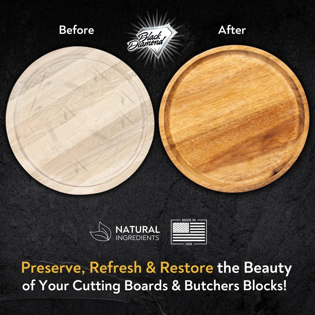 Cutting Board Oil 5oz Food-Grade Mineral Oil Alternative Beeswax Carnauba Wax