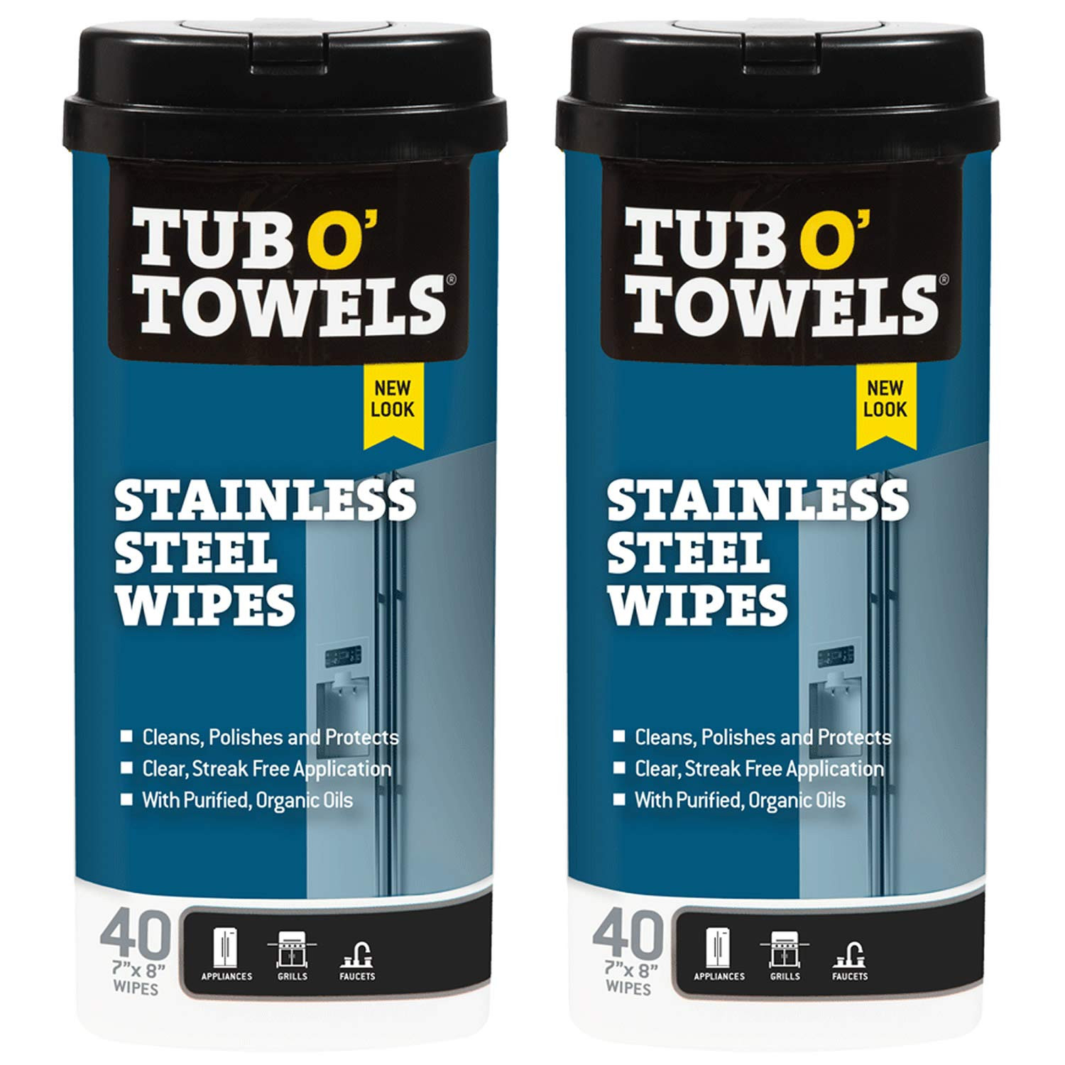 Tub O Towels Stainless Steel Appliance Cleaning Wipes – Clean, Polish, and Prote