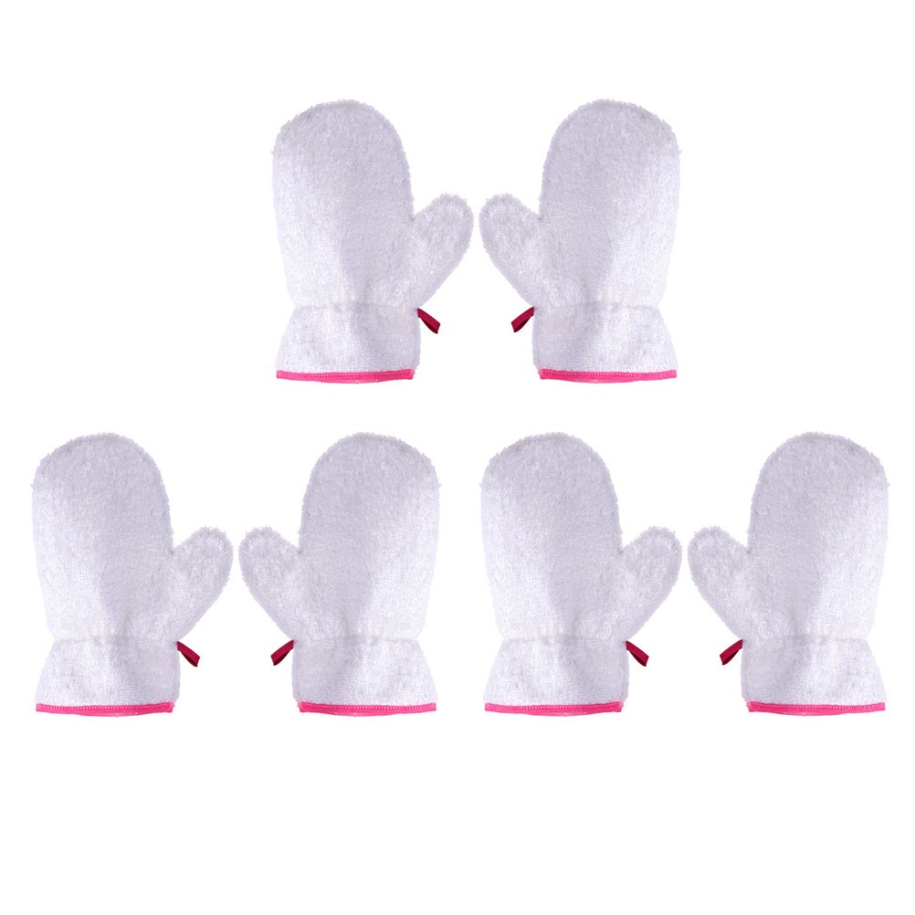 6 Pcs Non Cleaning Gloves Microfiber Practical Kitchen Supplies White