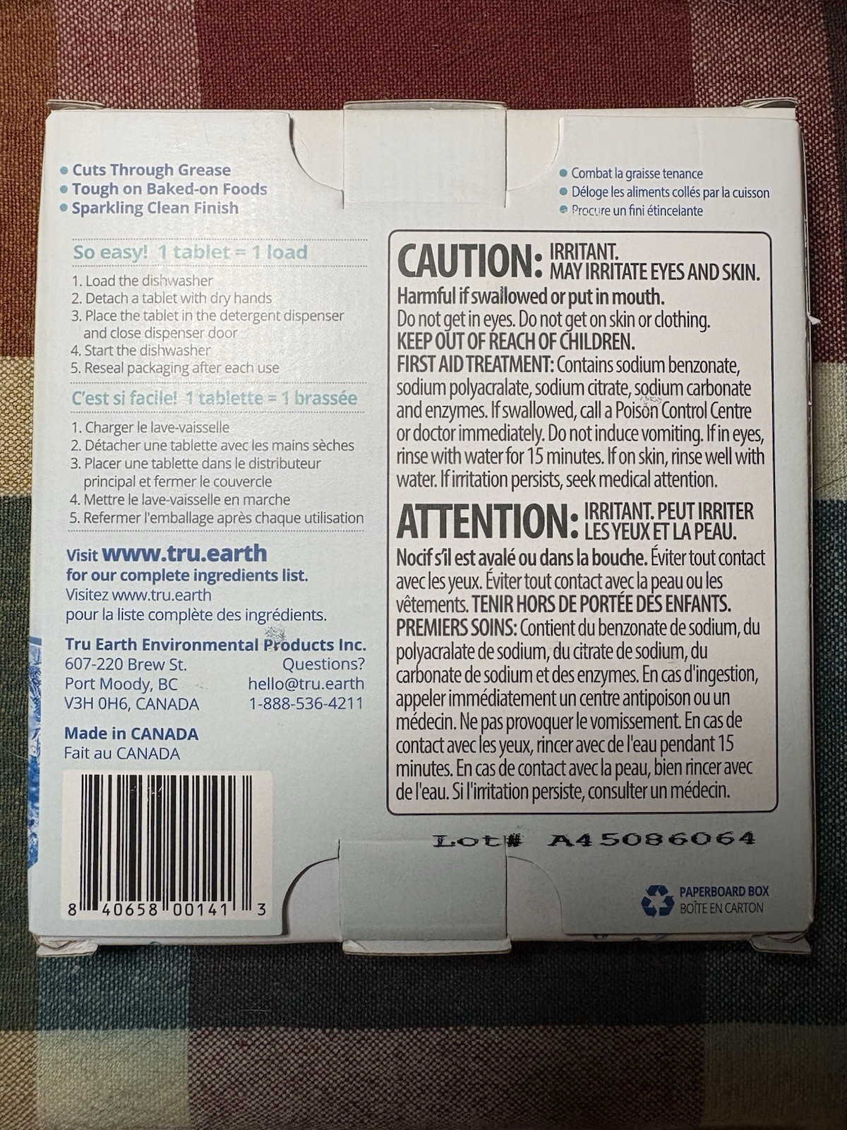 Tru Earth Eco Dishwasher Detergent Tablets Box Of 30ct Fragrance Free