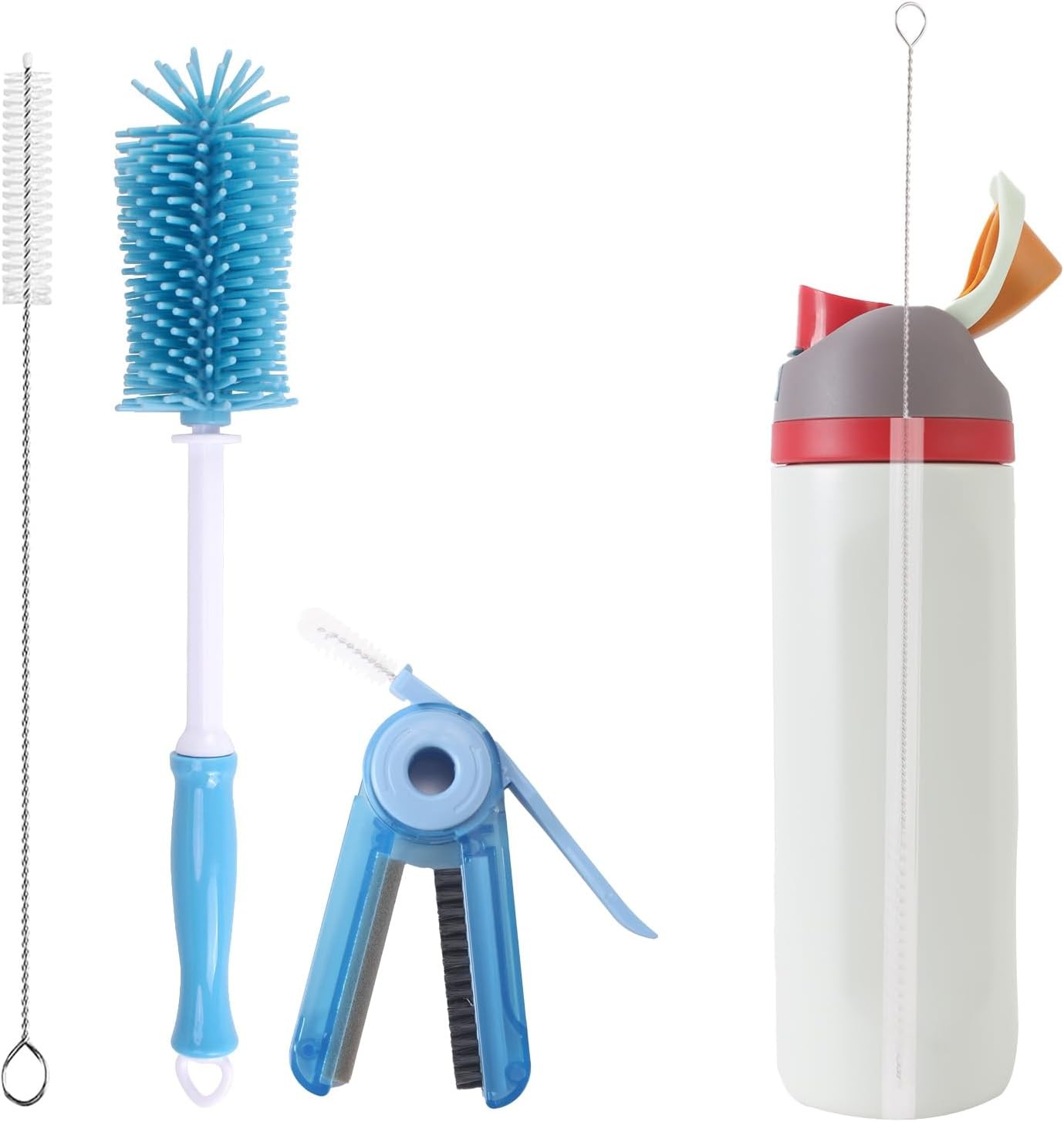 Water Bottle Cleaner Kit for Owala 24/32/40oz,3 Pack | Extra Long Silicone Bottl