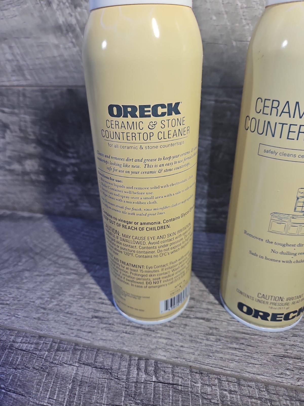 Lot 2 Oreck Ceramic & Stone Countertop Cleaner 18oz Each