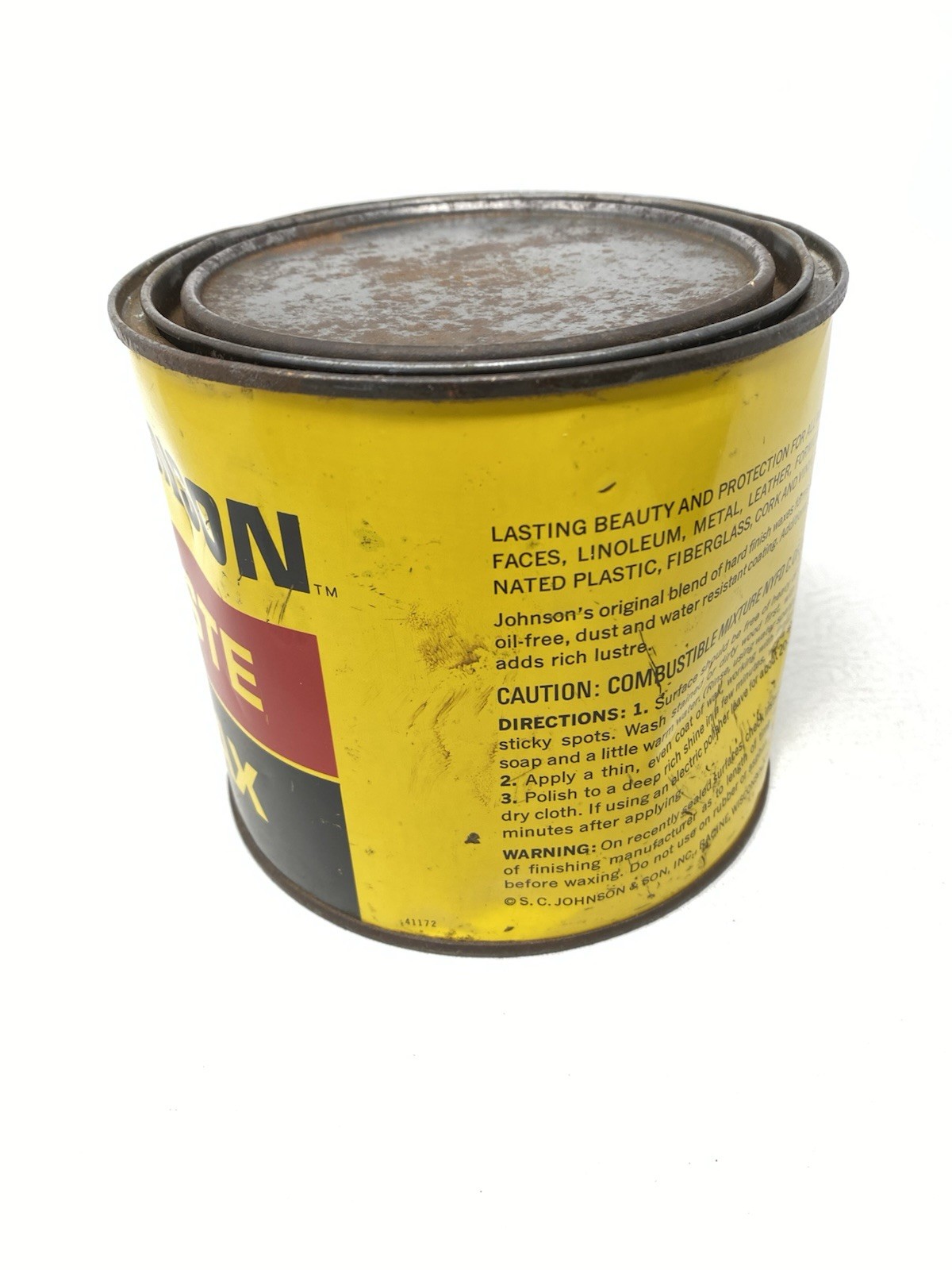 SC Johnson Paste Wax LARGE 2lb (32oz) Can 35oz/2lb3oz Total Weight Discontinued