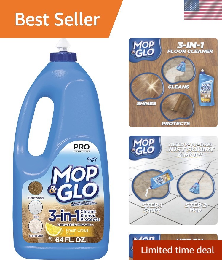 Multi Surface Floor Cleaner Citrus Scent 64 Oz Quick Shine Safeguard