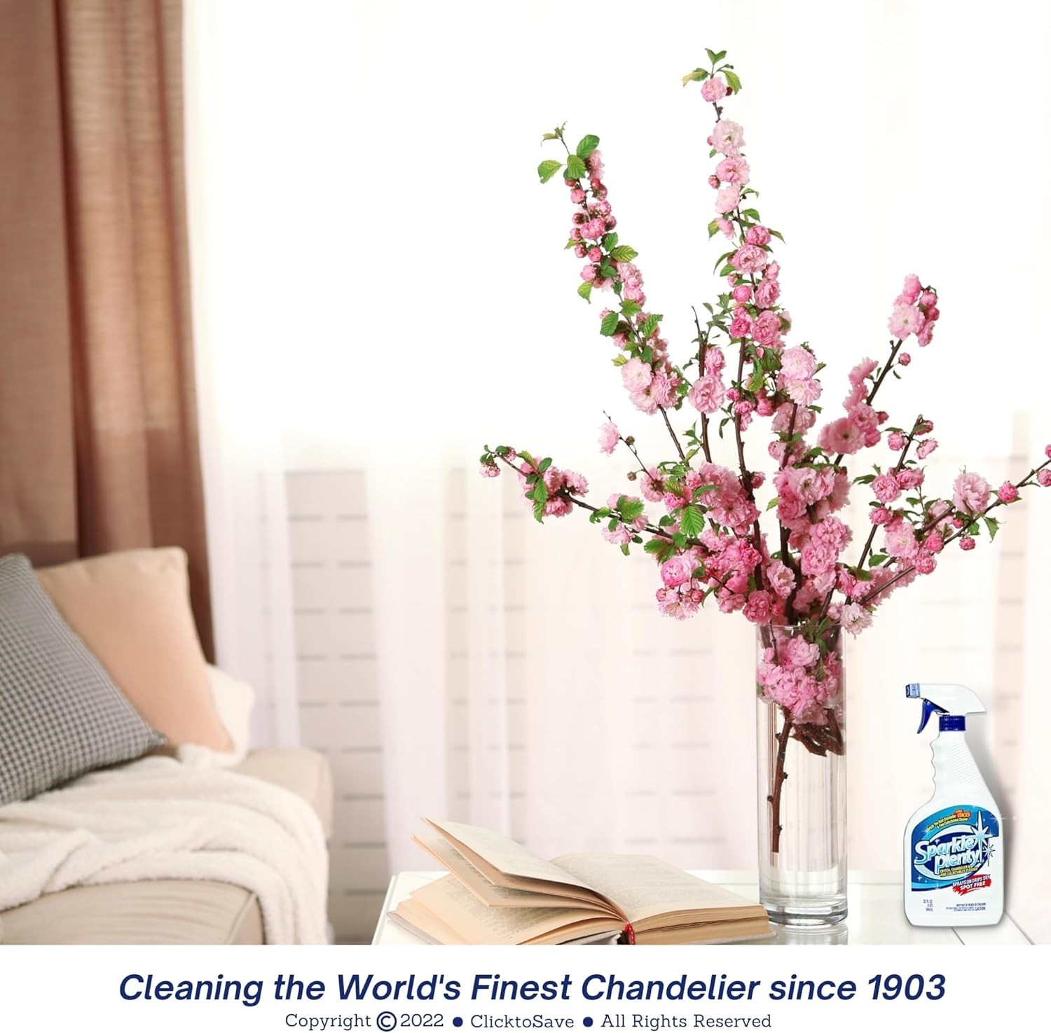 Effortless Chandelier & Window Cleaning Spray – Eco-Friendly No Wipe Solution