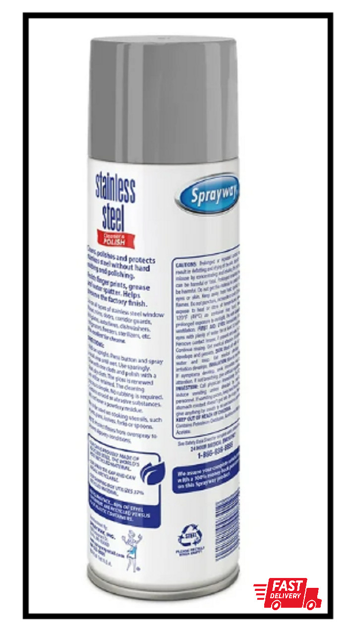 Sprayway Stainless Steel Cleaner and Polisher (15 oz, 6 pk.), SEALED