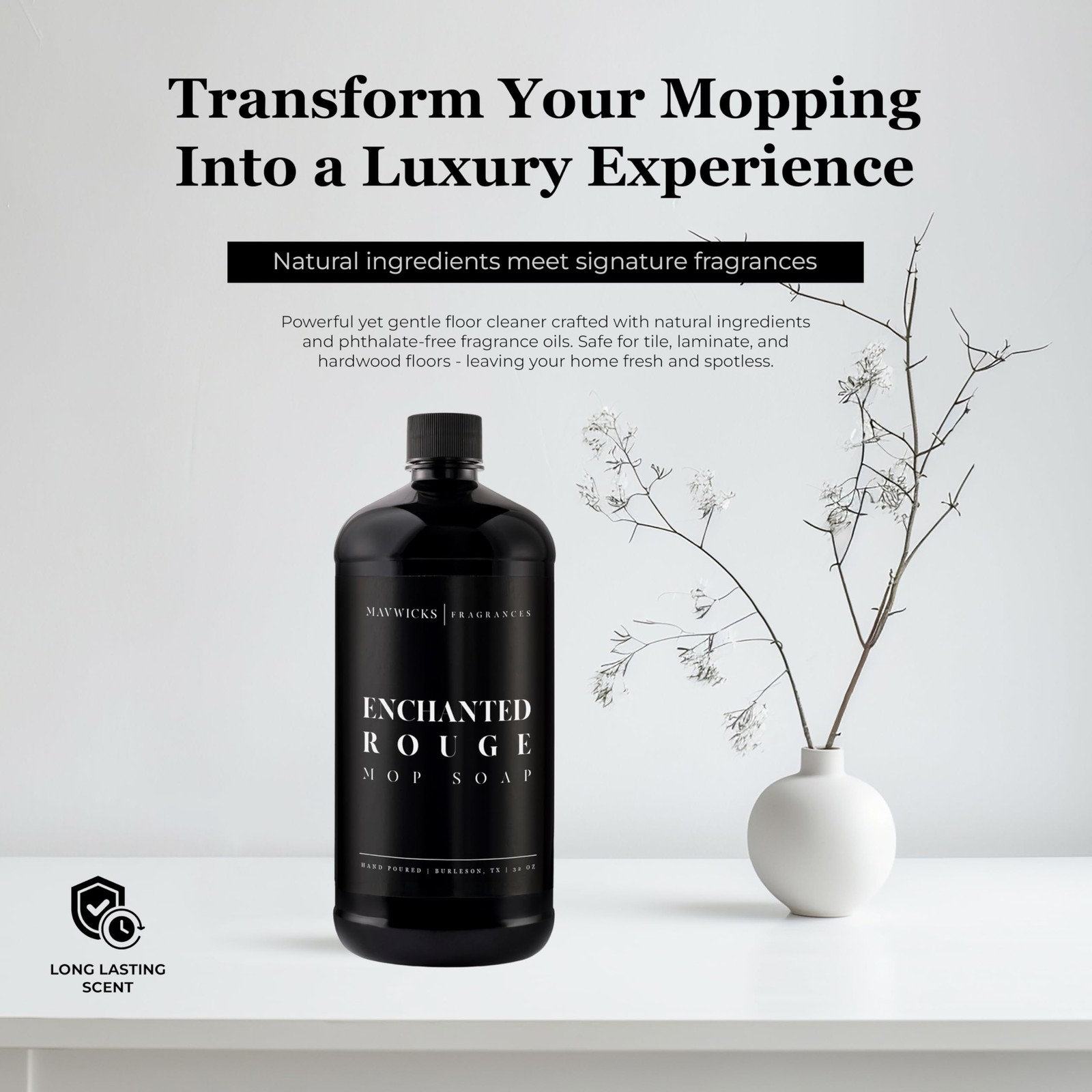 Fragrances – Luxury Mop Soap (Enchanted Rouge) 32 Oz – Enchanted Rouge Scente…