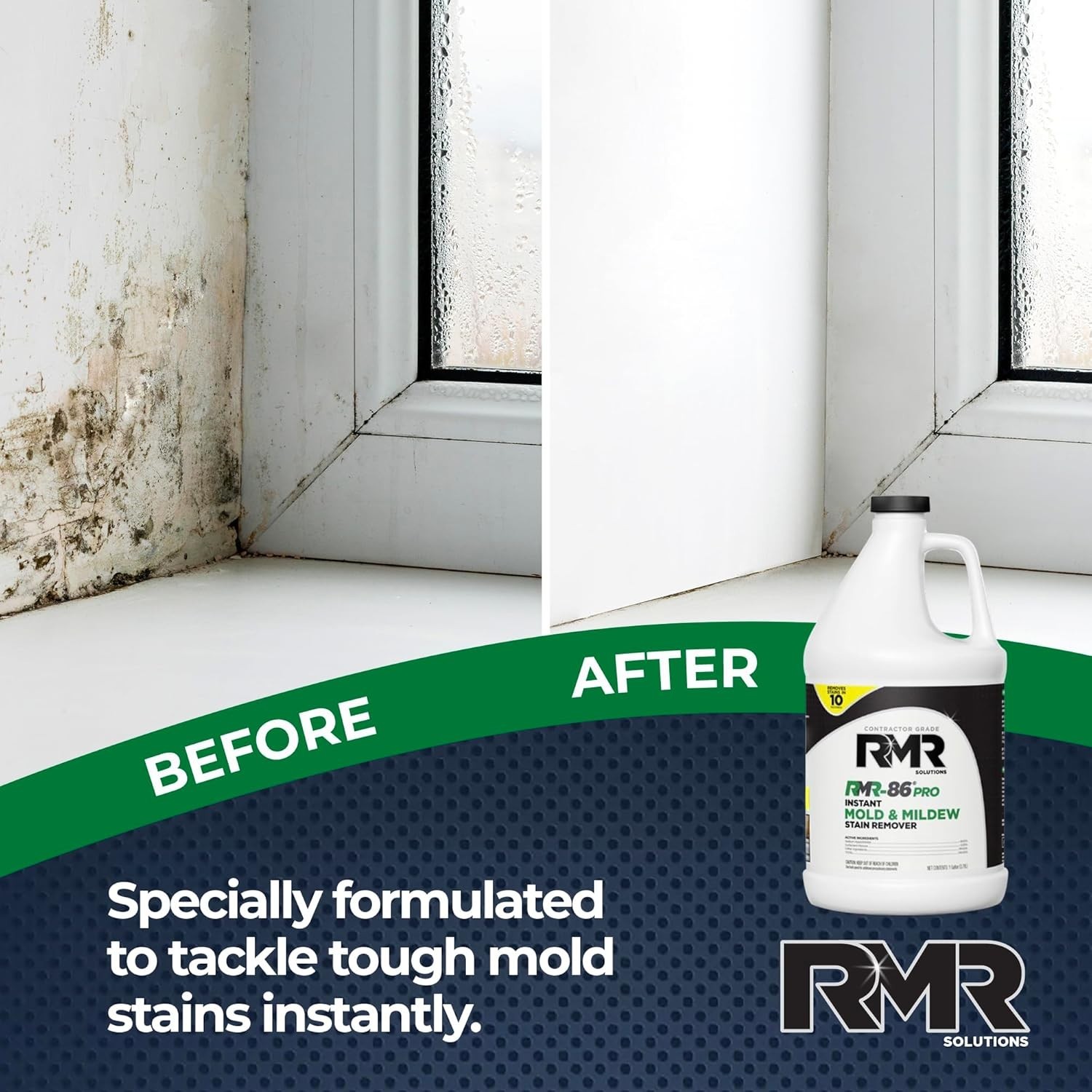 Powerful 128 Fl Oz RMR-86 Mold and Mildew Remover – Contractor Grade Solution