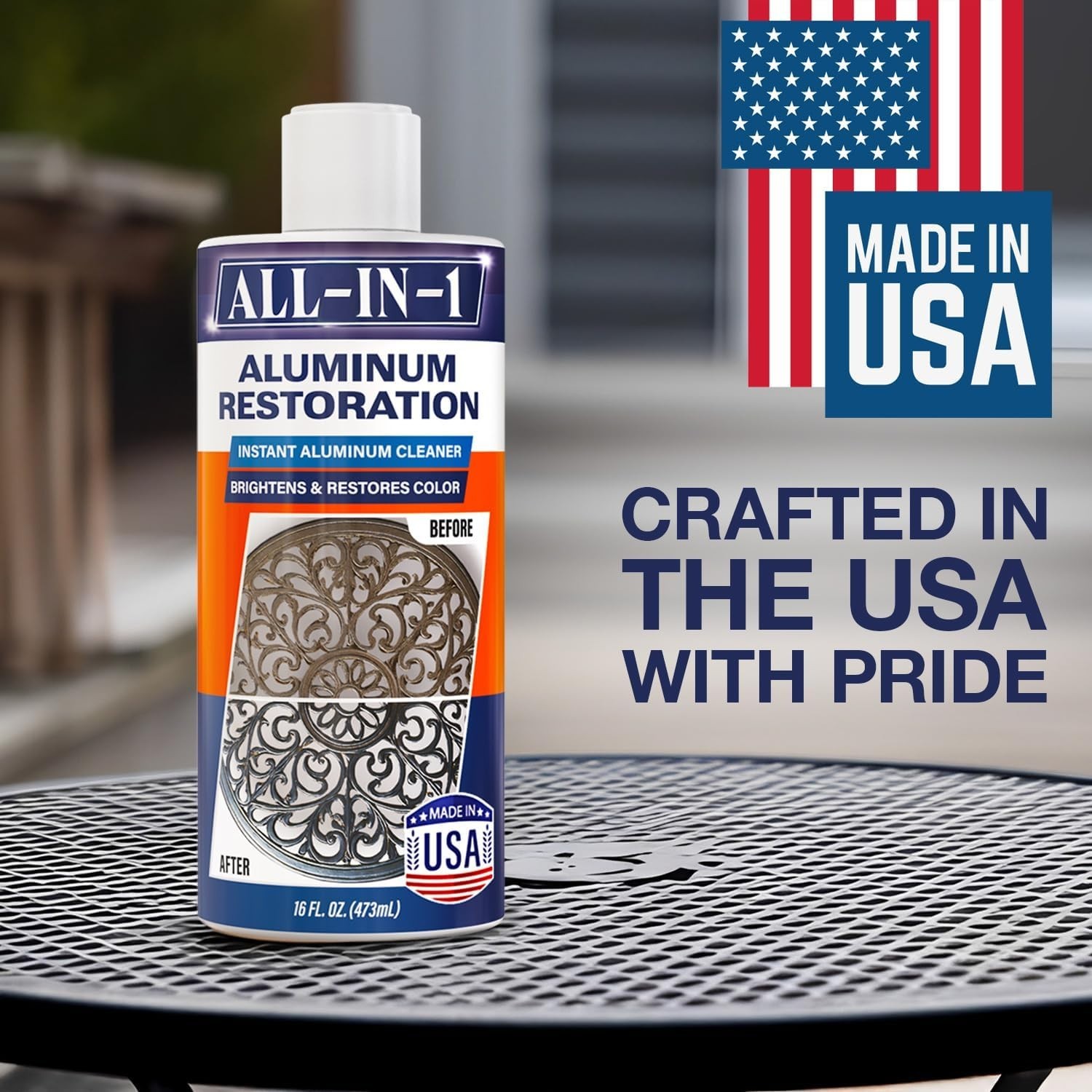 All-In-1 Aluminum Cleaner & Restoration Solution – Made in USA, Restores Faded P