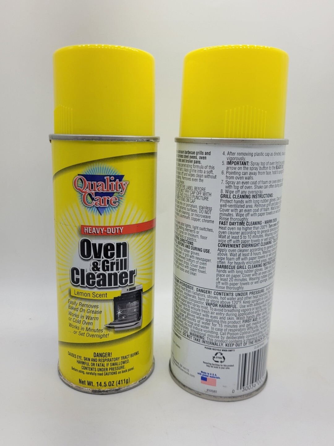 (Bundle Of 2) Heavy Duty Oven & BBQ Grill Cleaner Spray in Lemon Scent, 14.5 Oz