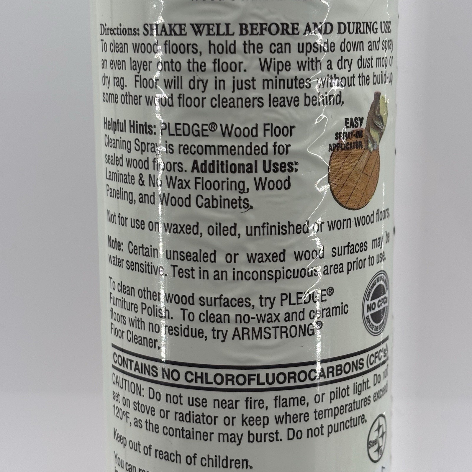 Vintage Pledge Lemon Wood Floor Cleaning Spray 17 oz NEW NOS 1998 SC Johnson