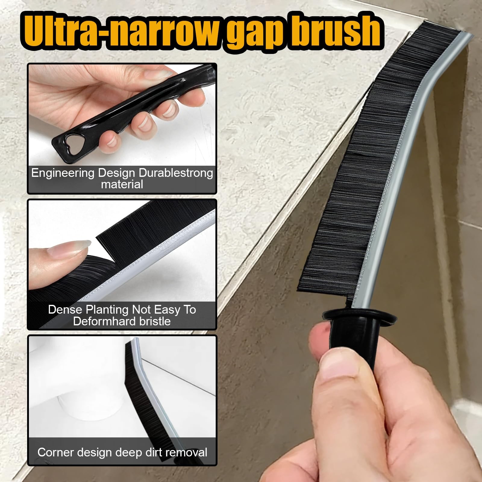12pcs Crevice Cleaning Brush, Straw Cleaner Brush, Hard Bristle Grout Brushes…