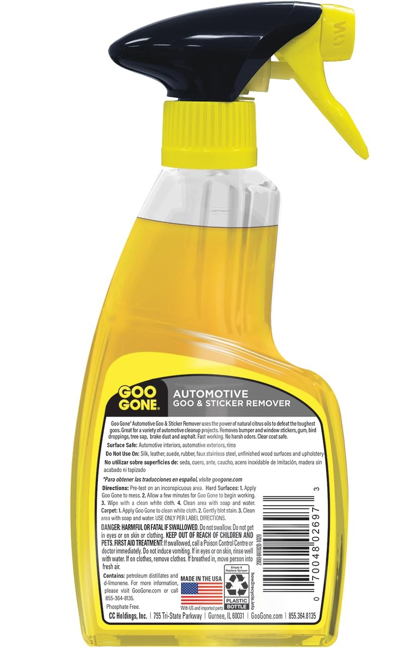 Goo Gone Automotive – Cleans Auto Interiors/ Bodies and Rims Removes Bugs & S…