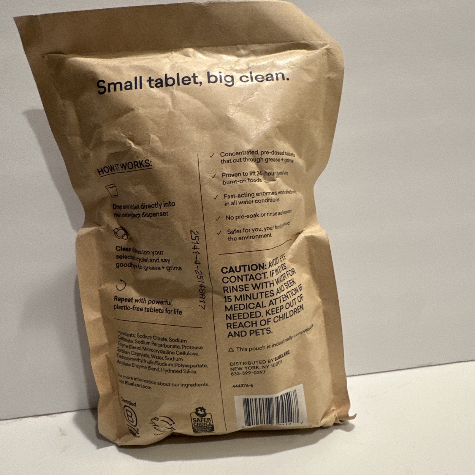 Blueland Dishwaher Detergent Refills 60 Tablets Bag Fragrance Free Sealed