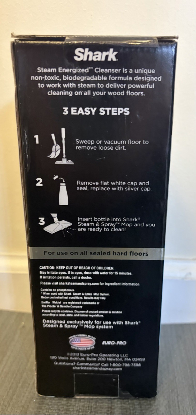 NEW Shark Steam Energized Wood Floor Cleanser Non Toxic No Streak Cleaner 20 oz