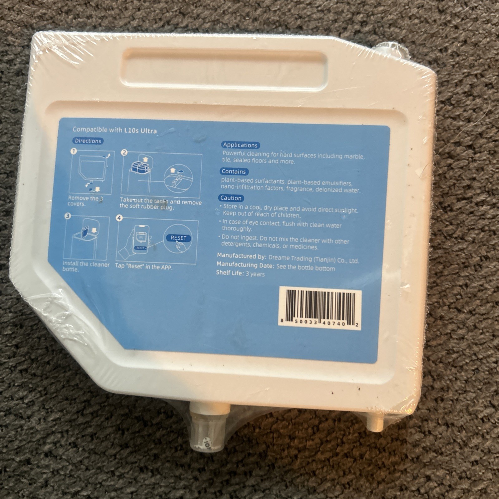 Dreametech Floor Cleaning Solution Multisurface Floor Cleaning Compatible w/ L10