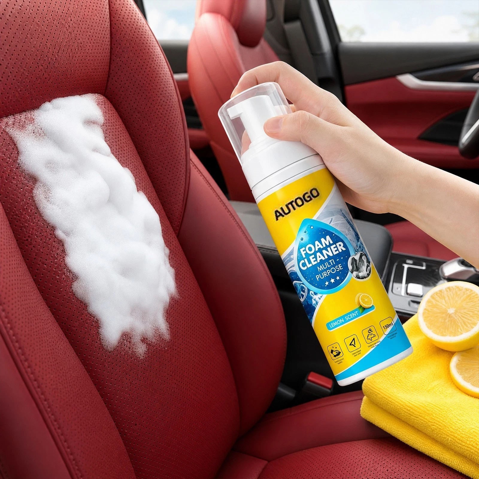 4-in-1 Multi-Enzyme Foam Cleaner, All-Purpose Spray 5oz with Sponge & Towel