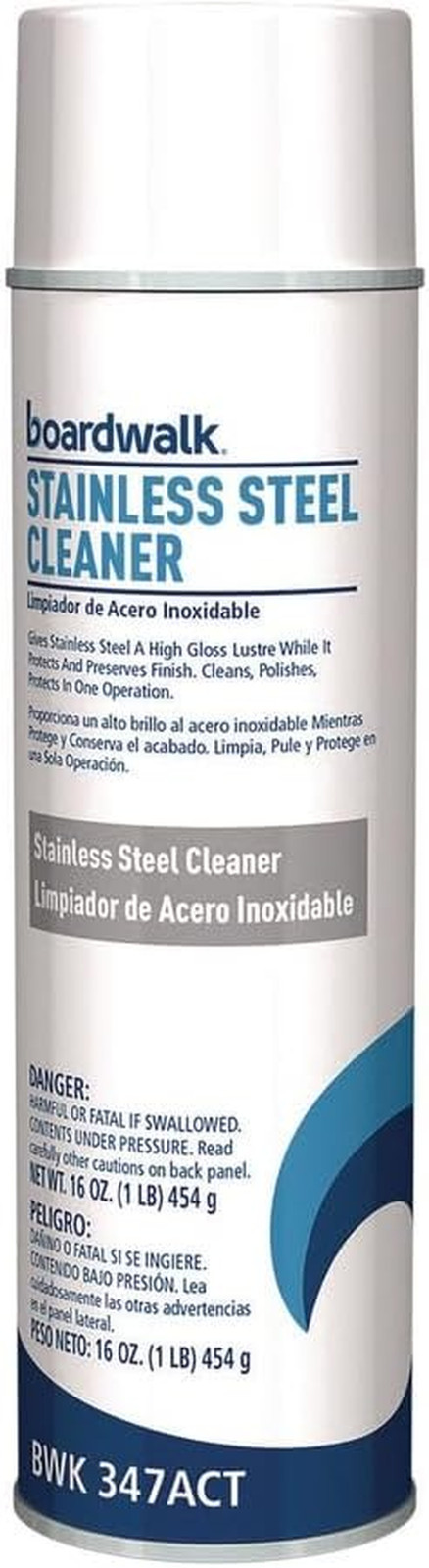 347ACT Stainless Steel Cleaner & Polish, Lemon, 18Oz Aerosol (Case of 12)